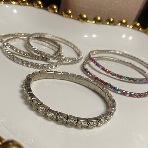 Crystal Stretch Tennis Bracelet Set of 6